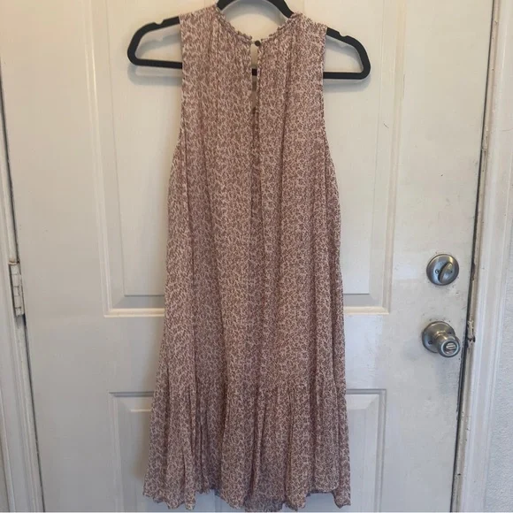 Anthropologie Baby Pink Floral Midi Dress - Picture 6 of 6